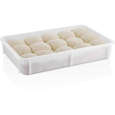 Image of Pizza Dough Box, 600x400x100mm, Polythene, Stackable, Dishwasher Safe
