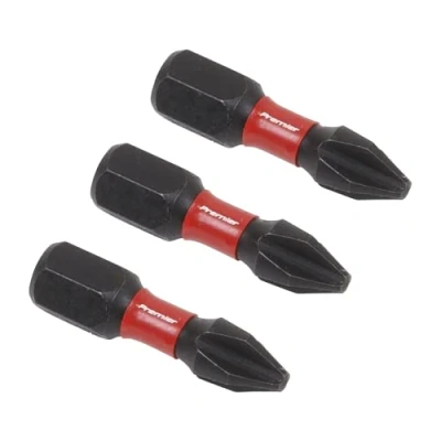 Image of Sealey Premier Phillips #2 Impact Power Tool Bits 25mm 3pc