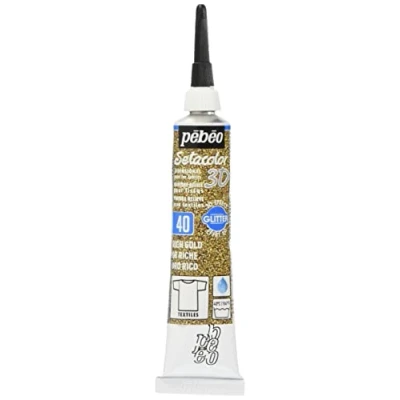 Image of PEBEO Setacolour 3D Glitter 20ML, RICHGOLD