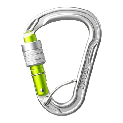 Image of EDELRID Unisex Adult HMS Strike Screw FG Carabiner, Silver, One Size