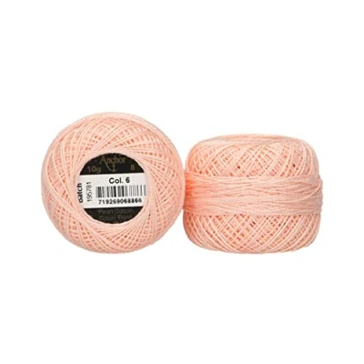 Image of Anchor Embroidery Thread, Cotton, Salmon Rose, Stärke 8, 82m