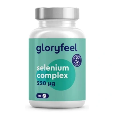 Image of Selenium 365 Tablets 220µg per Tablet Premium Complex of Sodium Selenite &amp; methionine High Dosage Without Magnesium Stearate Supplements Made in Germany
