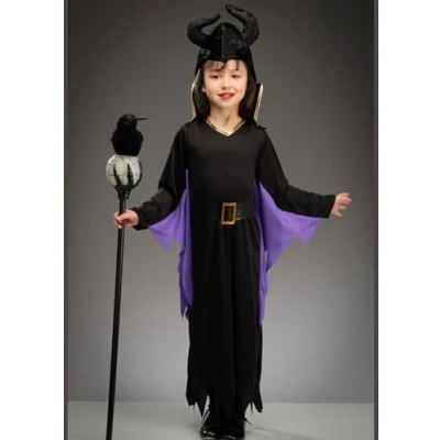 Image of Struts Kids Maleficent Style Black and Purple Evil Queen Costume (Extra Large (10 12 years))