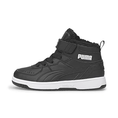 Image of Puma Rebound JOY Trainers for kids, Size: 11.5K, Black/white High quality imitation leather