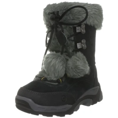 Image of Hi Tec Junior St. Moritz 200 Waterproof Black/Grey Snow Boot 85997/080/01 2 UK
