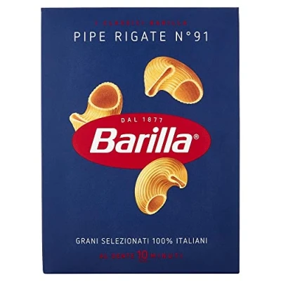 Image of Barilla Pipe Rigate, Durum Wheat Semolina Pasta, n.91 500 g