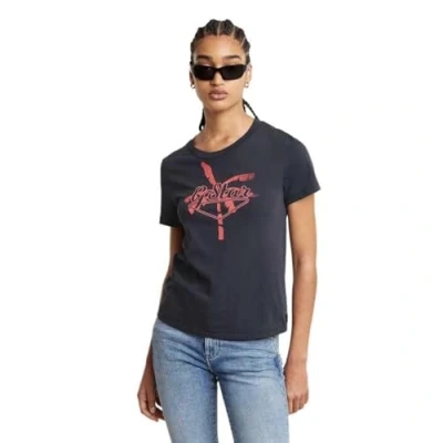 Image of G Star RAW Womens Summer Graphic Top Grey Cotton Size Medium