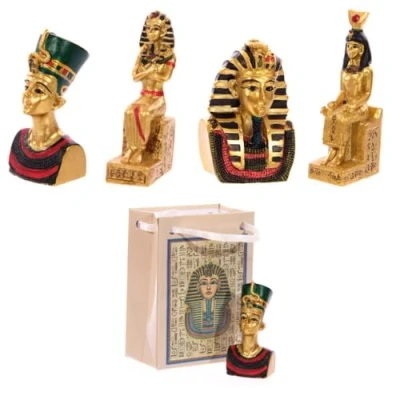 Image of Puckator Egyptian Figures in a Mini Gift Bag Home Living Room Decoration Gifts For Men Women