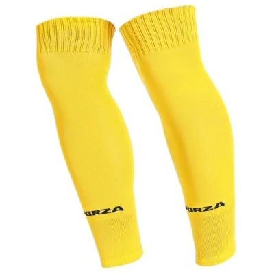 Image of FORZA Classic Pre Cut Football Socks Knee High Sports for Comfort &amp; Performance Ideal Training Matches (UK, Alpha, S, M, Regular, Yellow)