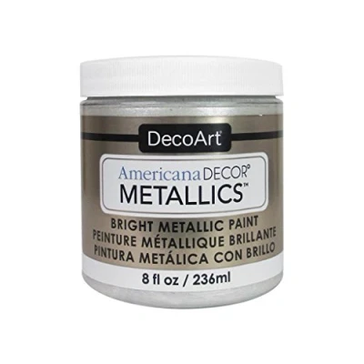 Image of DecoArt Americana Décor Metallic Jar of Paint, Acrylic, Pearl, 236 ml (Pack 1)