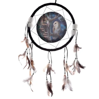 Image of Puckator DCPB02L Lisa Parker Fairy Tales Owl &amp; Dreamcatcher 33cm