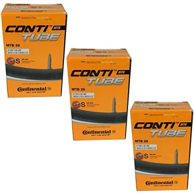 Image of Continental Mountain Bike Inner Tubes with 42mm Presta Valve (Set of 3),Black,29&quot; x 1.75 2.5