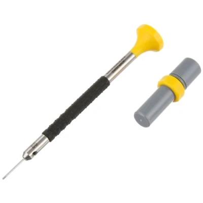 Image of Bergeon 55 682 6899 AT 080 Stainless Steel Ergonomic 0.80mm Screwdriver with Spare Blades Watch Repair Kit