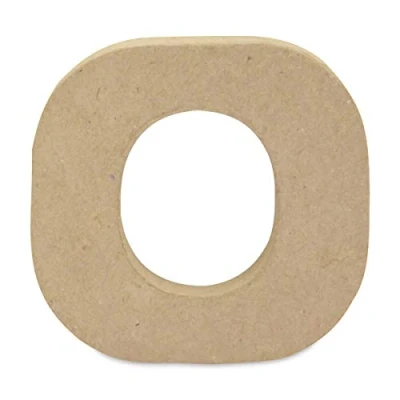 Image of Décopatch Ref AC827C Papier Maché Alphabet Lowercase Letter &quot;O&quot; Fun to Decorate Using Papers, Glue &amp; Varnish, 8 x 8.2 2.4cm Brown