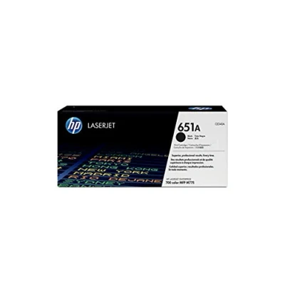 Image of HP 651A black original LaserJet toner cartridge (CE340A)
