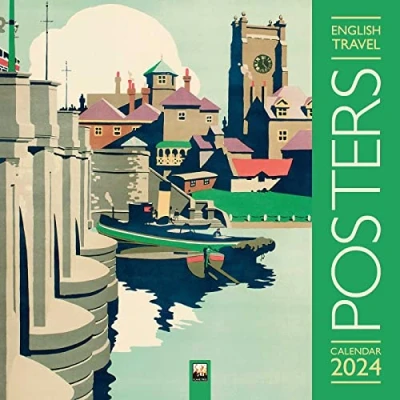 Image of English Travel Posters Wall Calendar 2024 (Art Calendar)