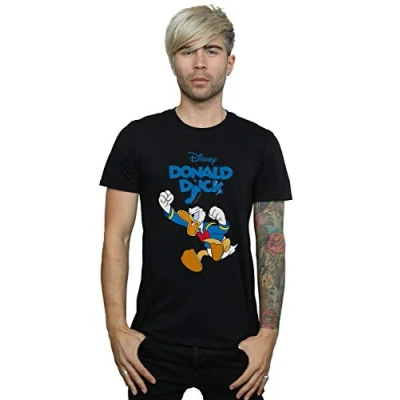 Image of Disney Men&#039;s Donald Duck Furious T Shirt Black XXX Large