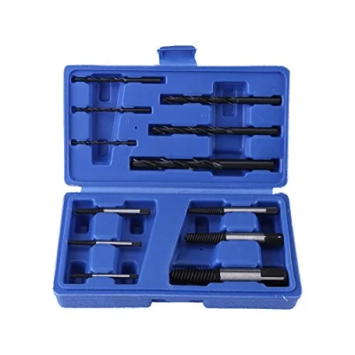 Image of Bolts Studs Remover Tools, Practical Broken Nut Screw Extractor &amp; Bolt Extraction 12 Piece Tool Kit Drill Bits Pins, Drilling Guides
