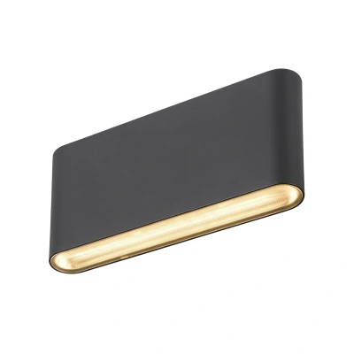 Image of SLV Oval outdoor wall lamp up/down CCT 17.5cm black