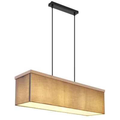 Image of Ossi Bar Pendant Ceiling Light Matt Black 4x E27