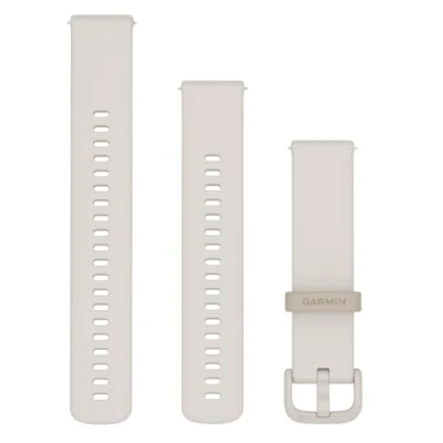 Image of Garmin Quick Release 20mm Silicone Strap One Size, White, Ideal for Running &amp; Sports Activities