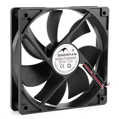 Image of sourcing map 120mm x 25mm 24V DC Cooling Fan Long Life Sleeve Bearing Computer Case