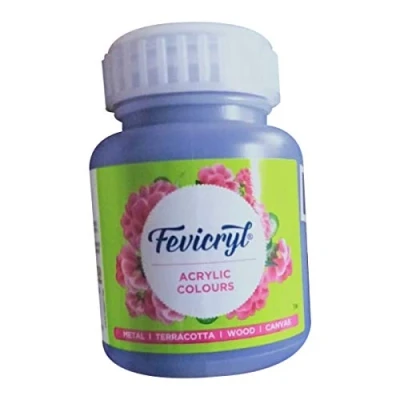 Image of Acrylic &amp; Multi Surface Paint Colour for Art Craft ( 100 Ml Btl ) Pidilite Fevicryl (VILOET)