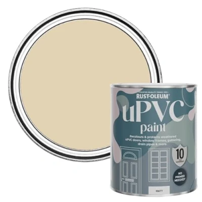 Image of Rust Oleum Beige uPVC Door and Window Paint In Matt Finish Sandhaven 750ml
