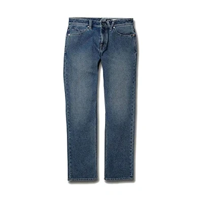 Image of Volcom Solver Denim Men&#039;s Trousers, Mens, Trouser, A1931503, Vintage, Pacific Blue, 26W / 30L