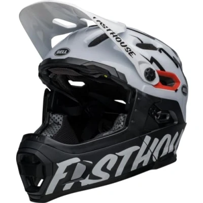 Image of Bell Super DH MIPS MTB Helmet 2022: Matte/Gloss Black/White L 58 62cm