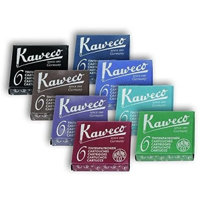 Image of Kaweco Fountain Pen Ink Cartridges Short, 8 Colors, x 6 Pieces