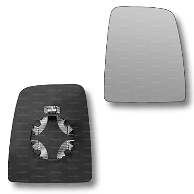 Image of Less4spares Replacement Wing Mirror Glass Right Compatible with Mercedes Sprinter 2018 2022 CLIP ON Driver Off side Heated Convex