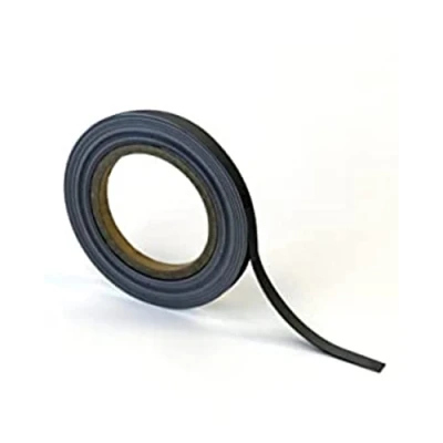 Image of Magnetic Steel Easy Wipe Tape, Thin &amp; Flexible, Cut to Fit Strip, Strong High Visible Identification, Suitable For All Non Surfaces Matt Black H.10mm x W.10M