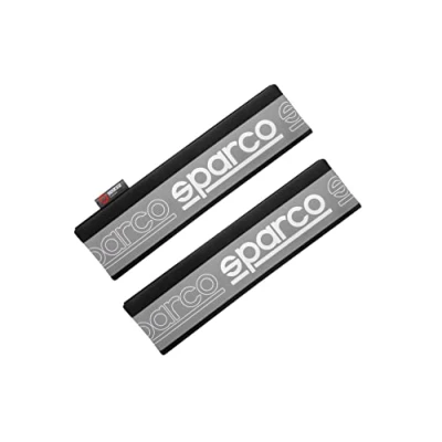 Image of Sparco Set of 2 New SPC Belt Pads Black/Grey Universal