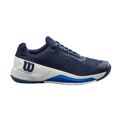Image of Wilson Men&#039;s Rush Pro 4.0 Sneaker, Navy Blazer/White/Lapis Blue, 10 UK