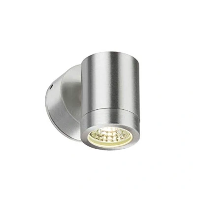 Image of KnightsBridge 3W IP65 GU10 LED Brushed Aluminum Wall Light