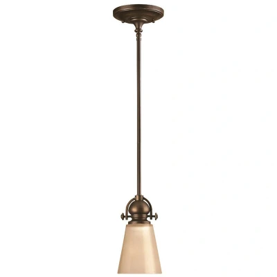 Image of Mayflower 1 Light Dome Ceiling Mini Pendant Olde Bronze, E27