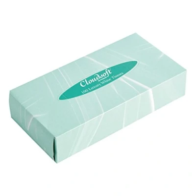 Image of Cloudsoft CF120 Rectangular Tissue Box (Pack of 36)