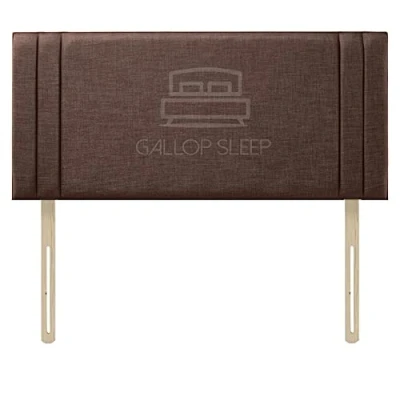 Image of Gallop Sleep RIO 2 Linen Headboard for Divan Bed Bedroom furniture (Beige, Small Double 4 FEET, Height 20 INCHES)