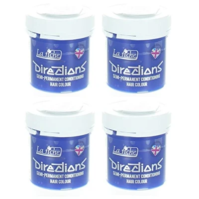 Image of 4 x La Riche Directions Semi Perm Hair Colour Pastel Blue 4x 88ml