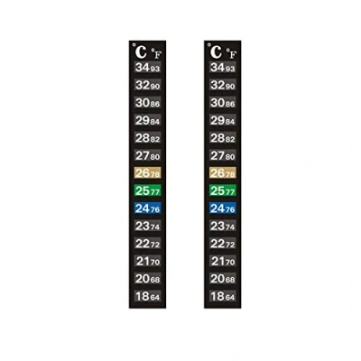 Image of PIPJOY Precise Adhesive Thermometer Strip Slim Portable Aquarium Sticker for Fish Tank 64℉ to 93℉ &amp; 18℃ 34℃