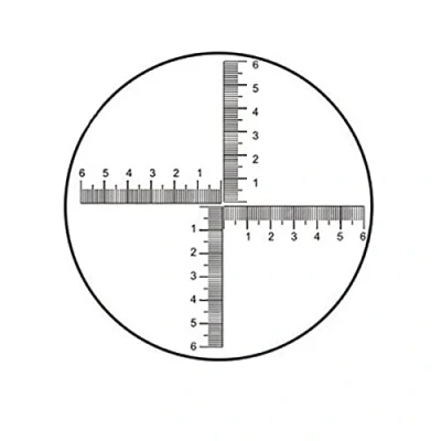 Image of JUIYU Microscope Accessories Kit DIV 0.1 mm Eyepiece Micrometer Biological Reticle Scale Cross Ruler 6 0 Area Measurement Graticle Diameter 20 Slides