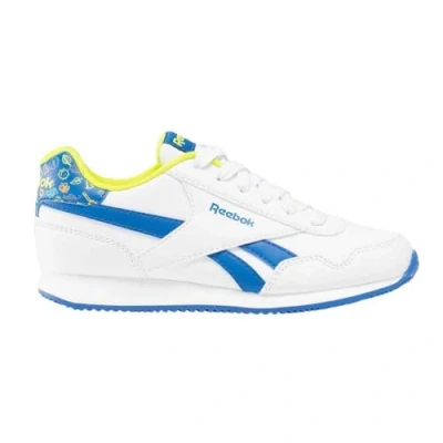 Image of Reebok Royal CL Jog 3.0 Sneaker, White/VECTORBLUE/ACIDYELLOW, 4.5 UK Child