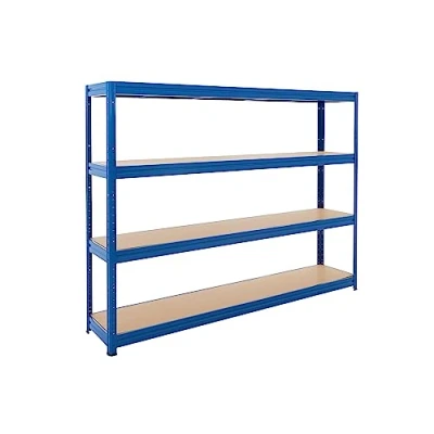 Image of BiGDUG Heavy Duty Garage Shelving Unit 450kg Per Shelf (1800kg Bay) 177x240x45 cm 4 Tier Storage Shelves Blue Shed
