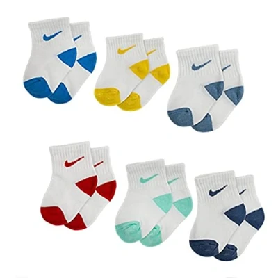 Image of Nike Sportswear Ankle BABY 6 PACK Socks multicolored for kids, Size: 2 4y, Multi colored