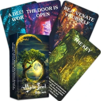 Image of BAIYOOBAI Mystic Enchanted Forest Oracle Cards, Mystical Guidance and Inspiration from Nature&#039;s Magical Realm, Wisdom Deck,Oracle Cards for Beginners