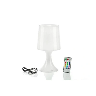 Image of Auraglow Remote Control Colour Changing LED Mood Light Wireless Battery Operated/USB Bedside Table Desk Lamp