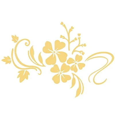 Image of TOPINCN Mirror Wall Stickers Self Adhesive DIY Removable Plastic Flower Vine Art Sticker Decoration Home Parlour Room Decal(Golden)