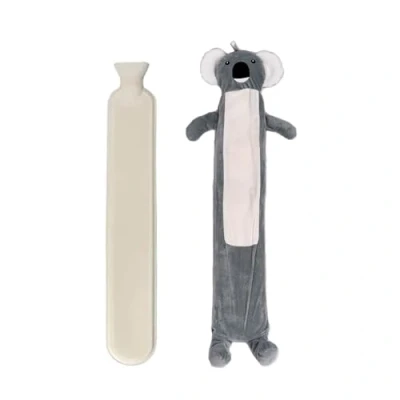 Image of Marco Paul Hot Water Bottle 2 Litre Bag with Cover Winter Warmer Faux Fur Back Pain Relief Neck Chronic Period Durable Leakproof Safe (Koala)