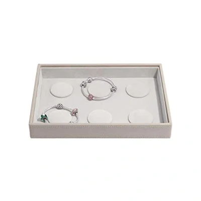 Image of Stackers Taupe Classic Medium Jewellery Box 6 Padded Charm Layer